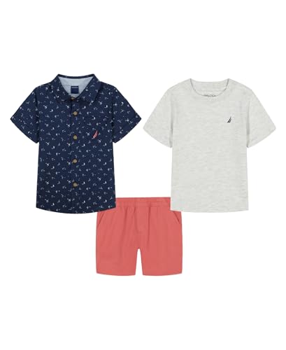 Image of Nautica Boys' 3pc Shirt Short Set
