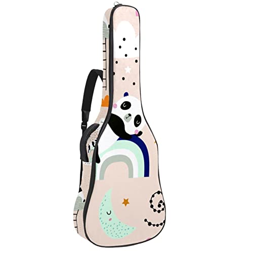Housse imperméable pour guitare acoustique avec double bandoulière et poche Motif panda endormi sur nuage, Multicolor 10… - Les Beatles, Paul McCartney, John Lennon, RIngo Starr, George Harrison Housse imperméable pour guitare acoustique avec double bandoulière et poche Motif panda endormi sur nuage, Multicolor 10…
