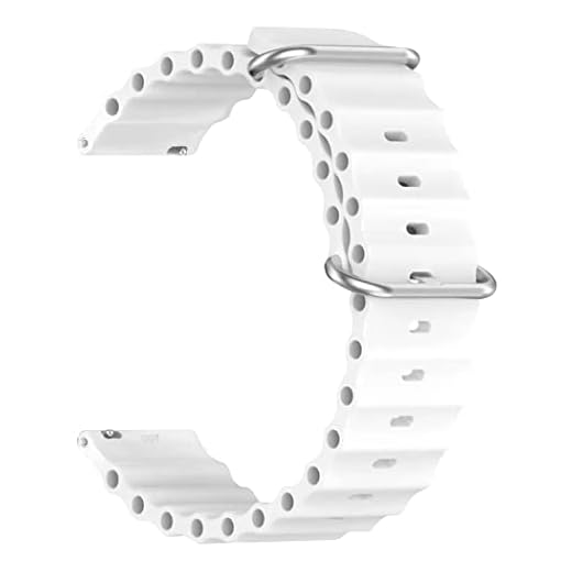 ONE ECHELON Correa de reloj de liberación rápida compatible con Seiko SNE102 Solar Watch silicona Ocean Band Style correa de repuesto (blanco)