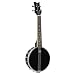 Ortega Guitars, 4-String Banjolele Series Banjo-Ukulele w/Bag, Right (OUBJ100-SBK)