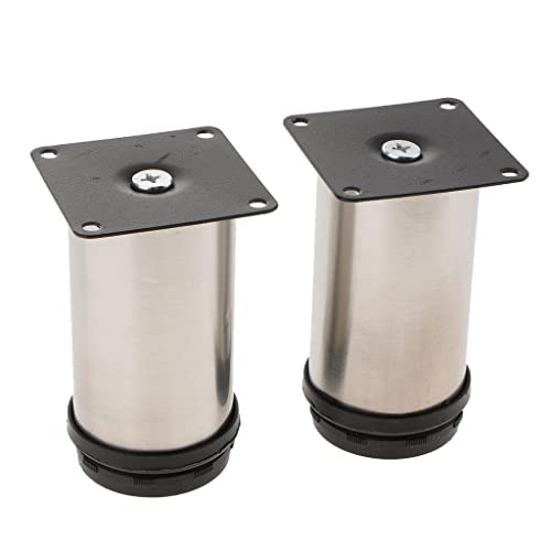 Patas de acero inoxidable de 12cm para elevar armarios y limpiar cómodamente 2