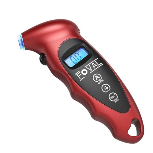 Foval Digital Tire Pressure Gauge 150 PSI for Car Truck Pickup Bicycle Instant Read with Backlit LCD and Non-Slip Grip for Father’s Day (1)
