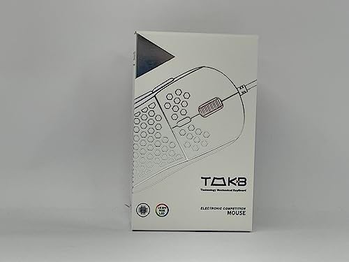 DIERYA ×TMKB mysz gamingowa, Gaming mouse super lekka przewodowa mysz RGB Honeycomb (biała)