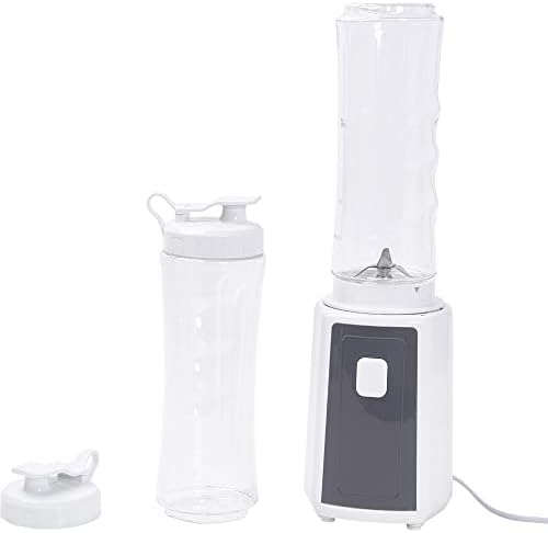 wilko White Blend and Go Blender, Includes 2 Bottles, Durables Stainless Steel Blade, 300W Powerful Motor, Capacity 600ml, 2 Year Guarantee