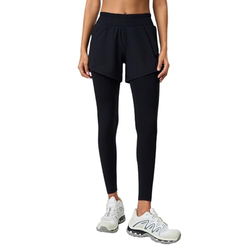 Legging de yoga pour femme avec poches zippées et taille élastique