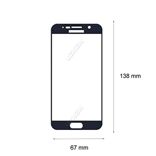 Image of Screen Protector for Samsung Galaxy S6 (Black) Tempered Glass Edge-to-Edge 6D Screen Guard With Installation Kit