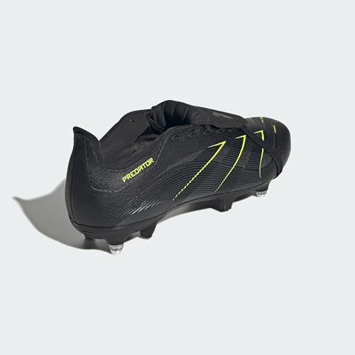 adidas Unisex Predator League Fold-Over Tongue Soft Ground Football Boots Shoes, Core Black/Carbon/Lucid Lemon, 47 1/3 EU – Ansicht 6