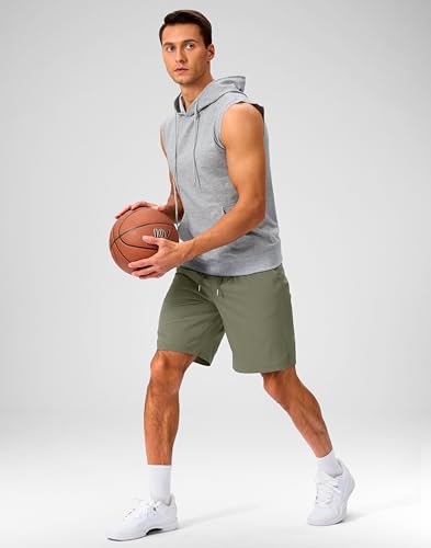 Image of Soothfeel Men's Running Shorts with Zipper Pockets 9 inch / 7 inch / 5 inch Quick Dry Eight Basketball Gym Workout Athletic Shorts