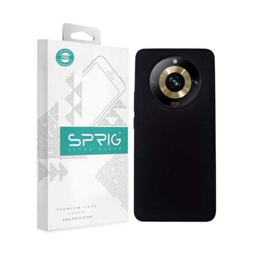 Image of SPRIG Compatible with Realme 11 Pro Plus Premium FlexTone (TPU) Back Cover Drop Tested Shock Proof Mobile Case for Men, Women, Boys and Girls with Camera Protection (Black)