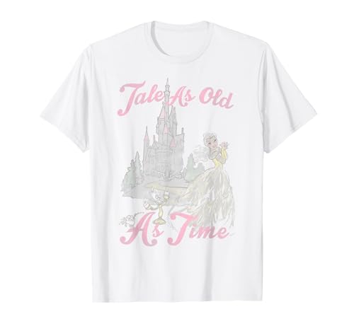 T-shirt Belle Disney Tale As Old As Time idéal pour look parc Disneyland
