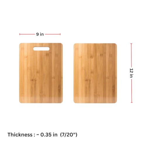 Set de 12 tablas de cortar de bambú 12x9 pulgadas miniatura 2