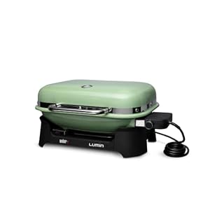 Weber Lumin Outdoor Electric Barbecue Grill, Light Green - Great Small Spaces such as Patios, Balconies, and Decks, Portable and Convenient Weber Lumin Outdoor Electric Barbecue Grill Light Green Great Small Spaces such as Patios Balconies and Decks Portable and Convenient