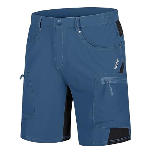 TACVASEN Men's Hiking Cargo Shorts 10" with Zipper Pockets Quick Dry Casual Stretch Golf Work Short Outdoor Summer
