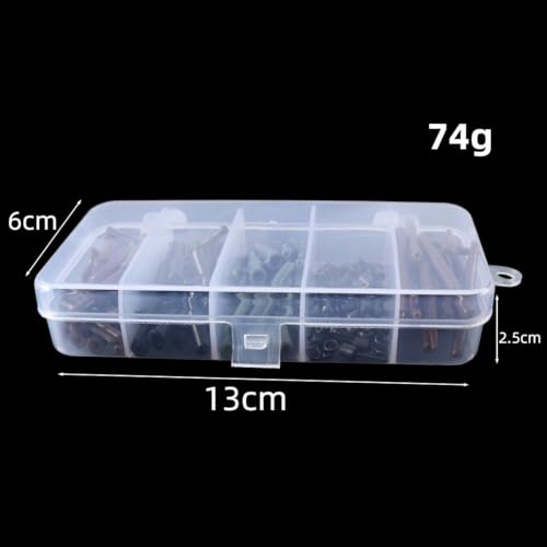 Kit de pesca para carpa con 120 piezas en caja miniatura 7