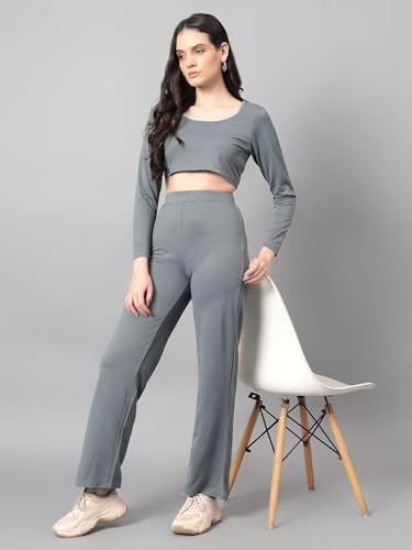 Image of KOTTY Women Cotton Blend Solid Co-Ord And Dress Set