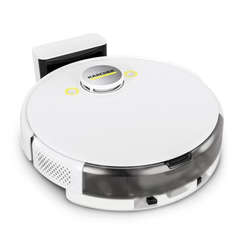 Kärcher, Robot Aspirador RCV 5, App, Navegación LiDAR, Láser Dual e IA, Cartografía, Reconocimiento del Entorno, 5000 Pa, Autonomía de 120 min, para Suelos Duros y alfombras, Blanco