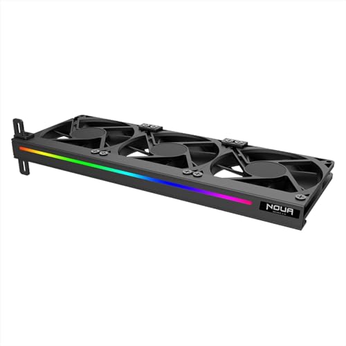 Noua Monsoon ARGB Supporto per Scheda Grafica ARGB 5V 3Pin con 3 Ventole da 90 mm, Dissipatore di Calore GPU, Supporta Scheda Madre Aura 5V, Montaggio PCI Facile Installazione