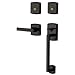 Baldwin 85386.RDBL Right Handed Soho Sectional Double Cylinder Handleset with Interior Soho Lever