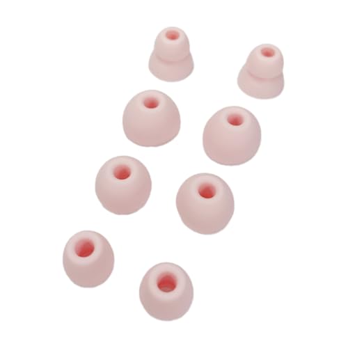 4 Paires Embouts pour Beats Powerbeats Pro/Powerbeats 3/Powerbeats 4, 4 Tailles Embouts d'oreille en Silicone pour 4mm Intra-Auriculaires (Rose)