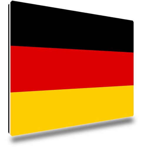 TRIOSK Kühlschrankmagnete Länderflaggen Magnet Flagge Deutschland Länder Reise Souvenir Geschenk für Reiselustige Frauen Männer Weltenbummler Kühlschrank stark eckig groß 85x55 mm