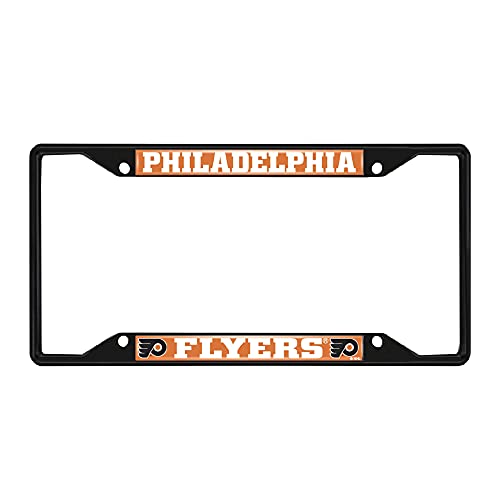 FANMATS 31388 Philadelphia Flyers Metal License Plate Frame Black Finish