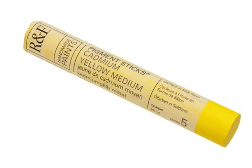 R&F Handmade Paints - Professional Oil Pigment Stick, Cadmium Yellow Medium, 38 ml