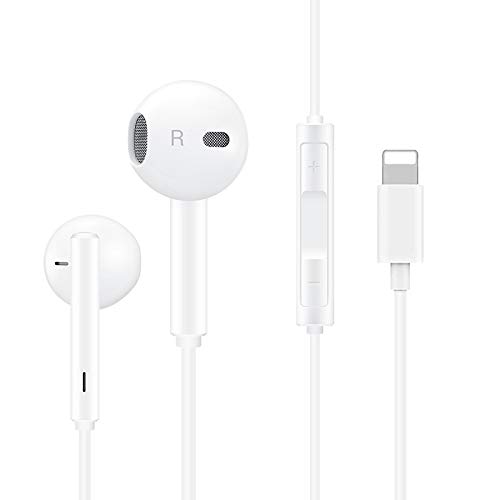 MUXITEK Earbuds, Microphone Earphones Stereo Headphones NoiseIsolating Headset Fit Compatible with iPhone Xs/XR/XS