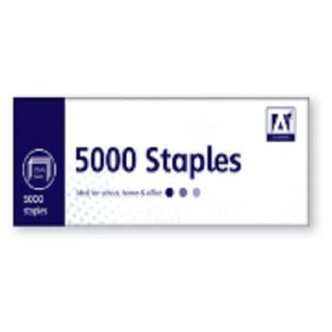 Staples For Stapler Pins Stationery Supplies School Home Office Desk Paper Pins Durable Art And Crafts Stapling Tasks Diy Projects  5000 Staples Set Pack Of 1 Size 26/6 (Pack of 5000) Cover