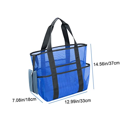 Ciieeo 1pc Heavy Duty Mesh Beach Tote Large Capacity Bag Pockets for Pool Market Picnic2
