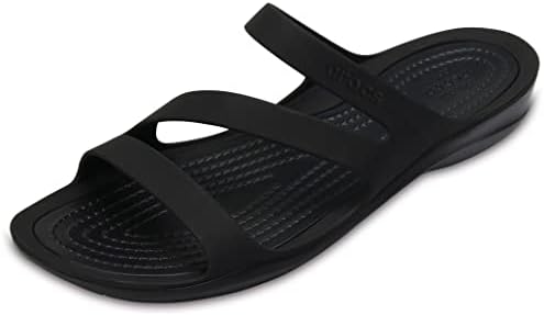 Crocs Women's Swiftwater Sandals, Black/Black, 8