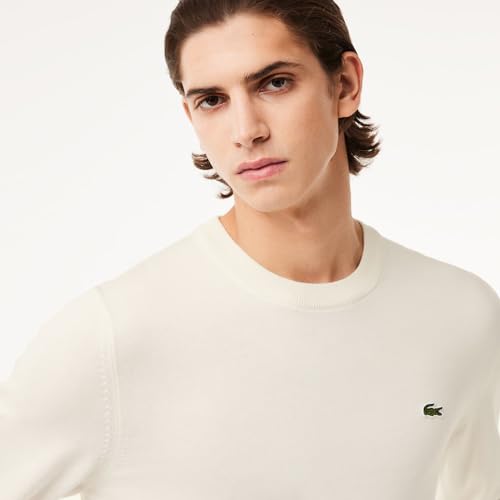 Lacoste Pull Léger AH1985 70V Farine pour éviter d'avoir trop chaud en mi-saison