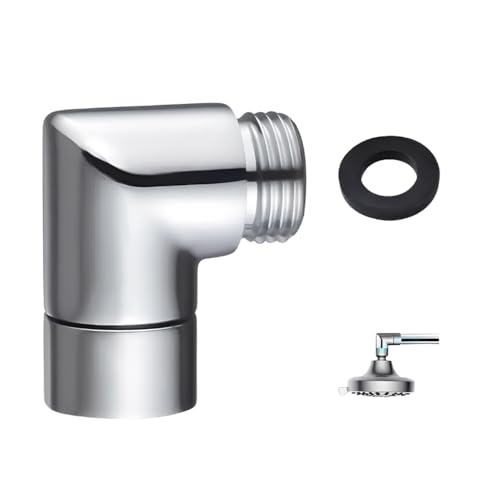 HMCEY Adaptateur de Douchette 90 Degrés,Raccordement Douchette,Coude Pommeau de Douche,Raccord Coude Tuyau de Douche,Connecteur Douchettes,Connecter à Bras...