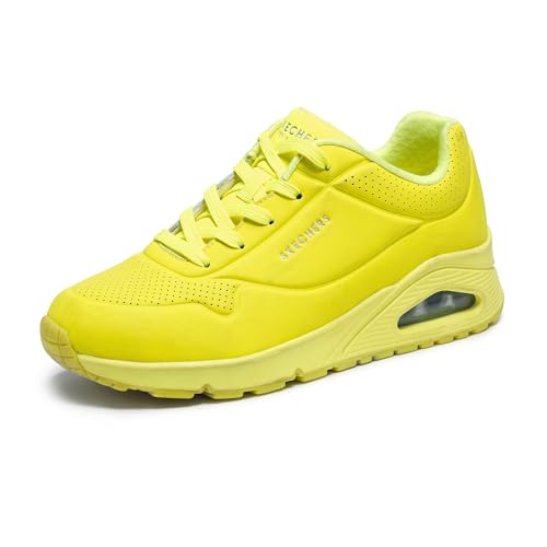Skechers Femme Uno Night Shades Basket, Jaune, 39 EU