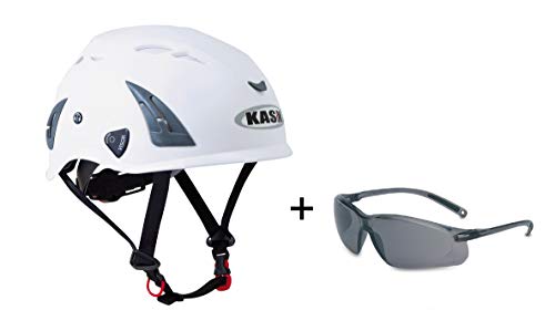 Preisvergleich Produktbild KASK PLASMA AQ INDUSTRIESCHUTZ -UND KLETTERHELM (WEIß) / INKLUSIVE SCHUTZBRILLE (SCHWARZ)