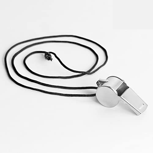 Silbato metálico para árbitro deporte con cuerda miniatura 7