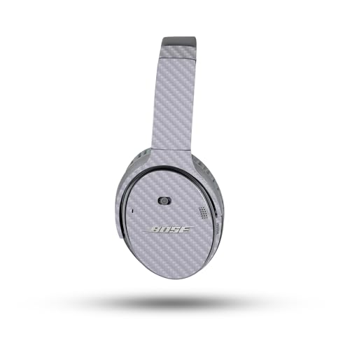 Image of MightySkins Carbon Fiber Skin Compatible with Bose QuietComfort 35 II Headphones - Solid Gray | Protective, Durable Textured Carbon Fiber Finish | Easy to Apply