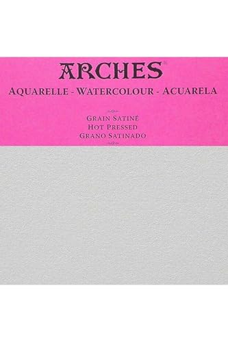 Arches grain satiné lot de 5 feuilles 640g papier d'art blanc naturel 56x76 cm