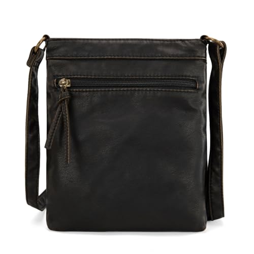 Image of Wrangler Crossbody Bag for Women Small Soft Washed Leather Multi Pocket Shoulder Purses