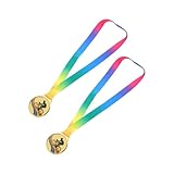 jojofuny Medallas de Ciclismo para Competición Deportiva, 2 Piezas de Aleación con Diseño Único para Cuello, Premio Conmemorativo Adultos en Eventos Escolares y Entrenamientos