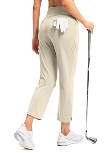 Soothfeel Women's Golf Pants With 5 Pockets High Waisted Stretch Sweatpants Travel Athletic Work Ankle Pants For Women (Dusty White, Xs) #TOP2