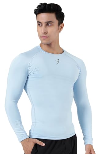 Image of FUAARK Men's Full Sleeve Compression T-Shirt - Athletic Base Layer for Fitness, Cycling, Training, Workout, Tactical Sports Wear