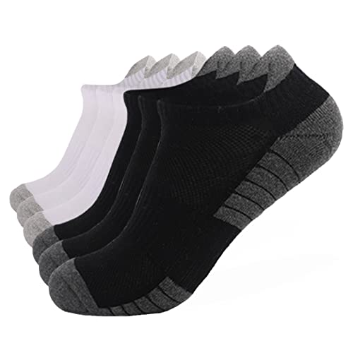 Luckywaqng Chaussettes Chaussettes Homme Paire Basse Respirant Sport et Course Athlétique Coupe 6 Femme avec Amorti Chaussettes Chaussettes Hommes Pantoufles Chaussettes, argenté, L Cover