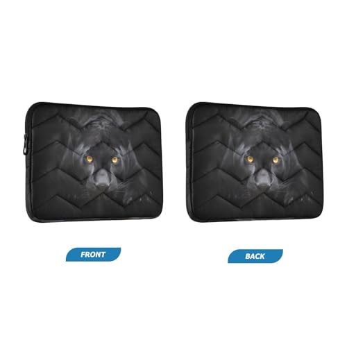 Funda negra leopard para laptop 13-14 pulgadas miniatura 2