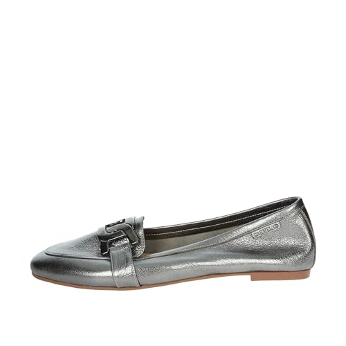 Carmela - Mocasines Metalizados Plomo - Cuero para: Mujer Color: 06 Plomo Talla: 37