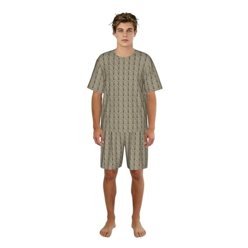Pyjama d'été homme imprimé alpaga en tissu fluide de haute qualité premium