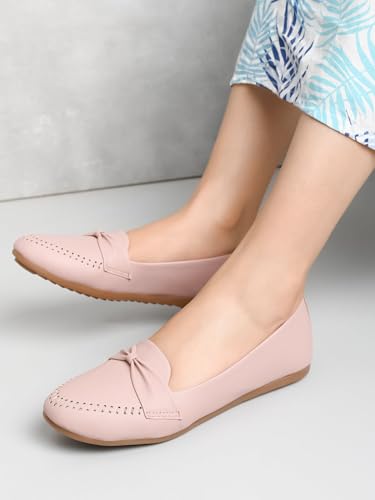 Image of XE Looks Stylish Knotted Bow Loafers | Soft Matte Finish | Flexible & Everyday Wear For Girls & Womens
