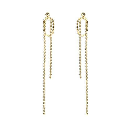 Boucles d'oreilles pampilles chaîne fine, cadeau idéal petite amie