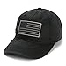Paramount Outdoors - Waxed Cloth American Flag Cap - American Fit US Flag Cap Fits Head Size MD - 2X (Black)
