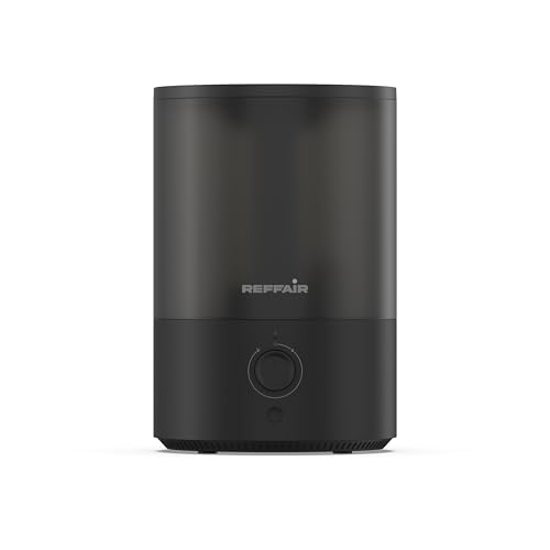 Reffair Caligo 200 3.5L Smart Cool Mist Ultrasonic Humidifier for Bedroom, Top-Fill, Auto Humidity Adjustment, Essential Oil Diffuser, Ideal for Baby Nursery and Indoor Plants (Black)