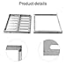 304 Stainless Steel Drain Cover with Double Row Hole Design, Non Slip Floor Drain Grate for Heavy Duty Residential and Municipal Applications, Decorative Manhole Cover Frame(200 * 200 * 20 * 2mm)
